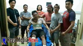 Tersangka saat di amankan petugas kepolisian
