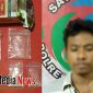 Tersangka dan barang bukti narkoba jenis sabu-sabu saat diamankan di Mapolres Bangkalan.