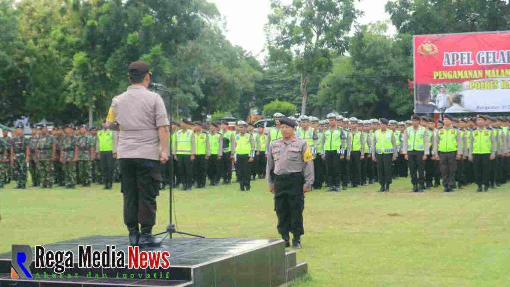 Pengamanan Tahun Baru 2019 di Bangkalan 441 Personel Gabungan Di Terjunkan