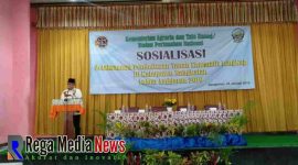 Ra Latif saat sambutan pada acara sosialisasi dan penyeluhan oleh BPN