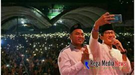 Sandiaga Uno ajak Ra Tohir Bata Bata nge-vlog didepan ribuan peserta pekan ngaji