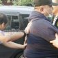 Suasana penangkapan Wisnu Whardana di jalan Kenjeran