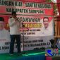 Ketua Tim Kampanye Daerah Jawa Timur nomor urut 1 Irjen Pol (Purn) Drs. H. Machfud Arifin saat menyampaikan sambutannya dalam kegiatan pengukuhan Korcam dan Kordes JKSN Kabupaten Sampang.