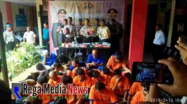 Pers release di Mapolres Bangkalan hasil Ops Tumpas Narkoba Semeru 2019.