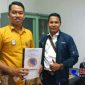 Staff Komunikasi Bublik BPJS Kesehatan Pamekasan (Tegar Wira Pambudi) dan Kepala Biro Regamedianews Pamekasan (Subaidi, SH).