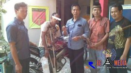 Tersangka JD saat diamankan di Mapolsek Kamal, Bangkalan.