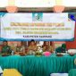 Suasana saat berlangsungnya kegiatan kunjungan tim penilai lomba desa tingkat Kabupaten Sampang, di Balai Desa Jelgung, Robatal.