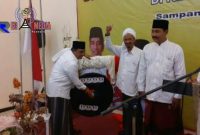 K.H. Misbahus Salam saat membuka acara pemantapan suara kemenangan Joko Widodo dan K.H. Ma'ruf Amin di Kabupaten Sampang.