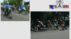 Forkopimda saat lakukan safety riding di Kejurprov Balap Motor 2019.