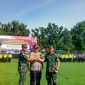 Pose bersama Kapolres Bangkalan di dampingi Dandim 0829 dan Danlanal Batuporon usai melaksanakan Apel Pasukan di Mapolres Bangkalan