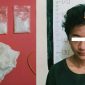 Tersangka MA dan barang bukti narkoba jenis sabu-sabu saat di amankan di Mapolsek Geger Res Bangkalan.