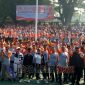 Suasana Apel Akbar Pemgawasan TPS se-Kabupaten Bangkalan di alun-alun kota Bangkalan