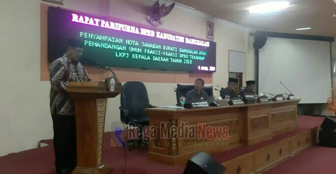 Pandangan Umum Fraksi-Fraksi DPRD Bangkalan Tentang LKPJ Anggaran 2018, Pemkab Bangkalan Sikapi Positif