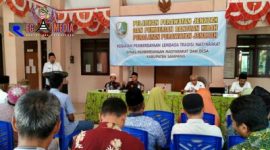 Wakil Bupati Sampang (H. Abdullah Hidayat) saat menyampaikan sambutannya dalam kegiatan Pelatihan dan Beri Bantuan Hibah Peralatan Perawatan Jenazah.