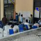 Pelaksanaan pengecekan C1 plano di Gudang KPU Jalan Jaksa Agung Suprapto.