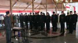 Suasana saat Bupati Bangkalan R. Abd. Latif Amin Imron melantik 19 Pimpinan OPD.