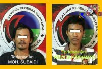 Kedua tersangka saat diamankan di ruang Satresnarkoba Polres Bangkalan.