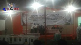 Suasana saat berlangsungnya rekapitulasi suara Pemilu 2019, oleh KPUD Bangkalan.