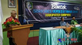 Kepala Dinas Pemberberdayaan Masyarakat dan Desa (PMD) Kabupaten Sampang saat menyampaikan sambutannya.