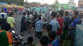 Gambar video sejumlah remaja saling baku hantam yang viral di medsos.