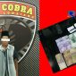 Tersangka SR dan barang bukti hasil judi jenis togel diamankan di Mapolres Lumajang.