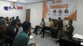 Mahasiswa Universitas Indonesia saat mengadakan talk show di Gedung Rektorat Lantai 5 Universitas Indonesia.