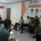 Mahasiswa Universitas Indonesia saat mengadakan talk show di Gedung Rektorat Lantai 5 Universitas Indonesia.