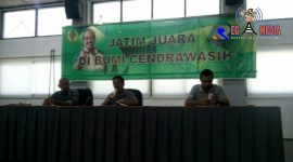 Suasana Technical meeting cabang olahraga futsal Porprov Jawa Timur tahun 2019.