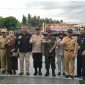 Pose bersama Kapolda Gorontalo (Brigjen Pol Rachmad Fudail) dengan Forkopimda Gorontalo usai gelar apel pasukan Operasi Ketupat Otanaha 2019.