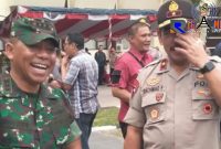 Komandan Korem 133 Nani Wartabone Gorontalo Kolonel CZi Arnold AP Ritiaw (kiri).