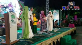 Gubernur Jawa Timur (Khofifah Indar Parawansa) saat menyampaikan sambutannya dalam kegiatan nuzulul qur'an PCNU Surabaya.