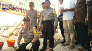 Kapolres Bangkalan Letakkan Batu Pertama Pembangunan Mapolsek Burneh Di Area Suramadu