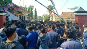 Demo Mapolres Bangkalan, Mahasiswa UTM Dorong Polisi Usut Tuntas Kejahatan Begal