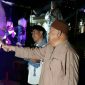 Bupati Bone Bolango (H. Hamim Pou, S.Kom, MH) di dampingi Wakil Bupati tengah memukul beduk pertanda dimulainya Festival Lagu Religi.