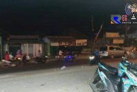 Suasana Jalan Raya Blega yang tampak lengang.