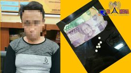 Tersangka dan barang bukti saat diamankan petugas kepolisian.