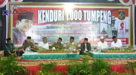Suasana saat berlangsungnya acara kenduri 1000 tumpeng dalam haul Bung Karno ke 49.