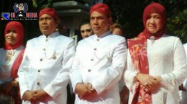 Saat penyambutan Walikota Cimahi (Ajay M Priyatna) dan Wakil Walikota Cimahi (Ngatiyana) di acara Hari Jadi Kota Cimahi Ke-18.