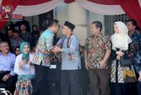 Gunernur Jawa Barat (Ridwan Kamil) disambut hangat para undangan yang ikut hadir diacara Asia Afrika Festival (AAF) 2019.