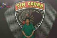 Pelaku saat diamankan di markas Tim Cobra Polres Lumajang.