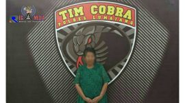 Pelaku saat diamankan di markas Tim Cobra Polres Lumajang.