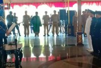 Suasana saat berlangsungnya pelantikan 11 pejabat eselon III oleh Bupati Bangkalan R. Abd. Latif Amin Imron.
