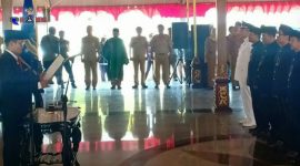Suasana saat berlangsungnya pelantikan 11 pejabat eselon III oleh Bupati Bangkalan R. Abd. Latif Amin Imron.