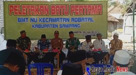Para tokoh beserta ulama kecamatan Robatal saat acara peletakan