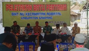 MWC NU Robatal Gelar Peletakan Batu Pertama Pembangunan BMT NU