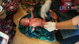 Bayi berjenis kelamin laki-laki yang ditemukan warga.