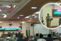 Suasana saat berlangsungnya rapat paripurna terkait nota jawaban Bupati Bangkalan terhadap PU Fraksi.