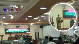 Suasana saat berlangsungnya rapat paripurna terkait nota jawaban Bupati Bangkalan terhadap PU Fraksi.