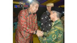 Bupati Gorontalo (Nelson Pomalingo) saat menghadiri acara pisah sambut Kajati Gorontalo.