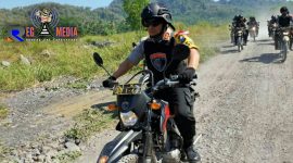 Kapolres Lumajang (AKBP M. Arsal Sahban) bersama Tim Cobra inspeksi kelokasi jalur armada tambang.